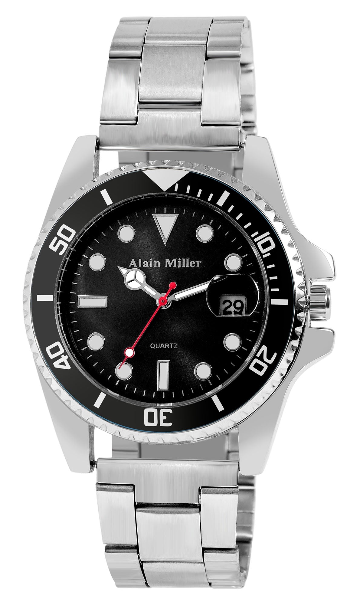 Alain Miller Herrenuhr mit Edelstahlarmband, verschiedene Farbvarianten