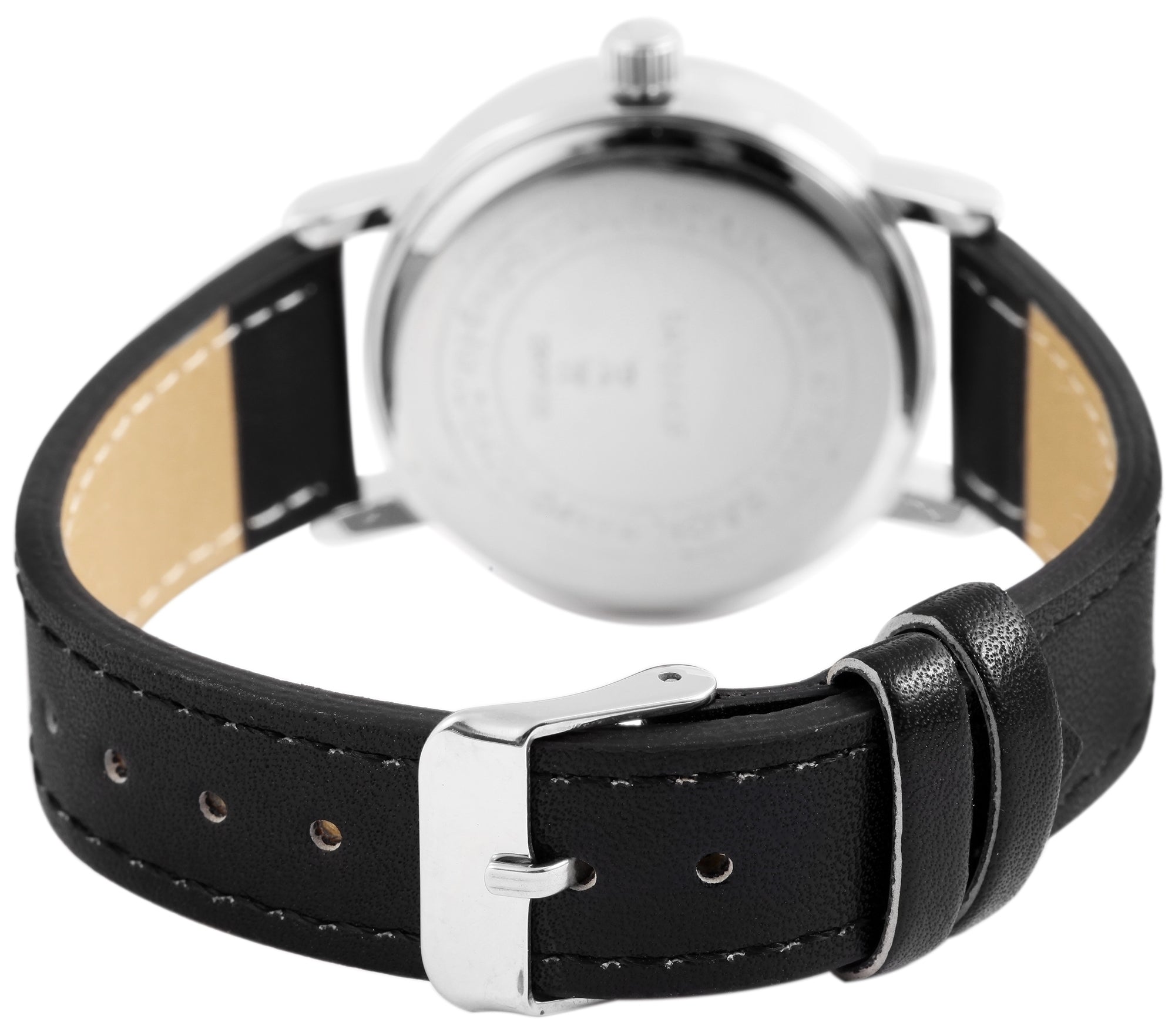 Bahnhof Herrenuhr mit Lederimitationsarmband