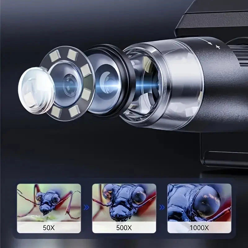 INSKAM Digitales Mikroskop mit 10.92cm HD IPS Bildschirm, 50-1000X Zoom Elektroniktrade Switzerland