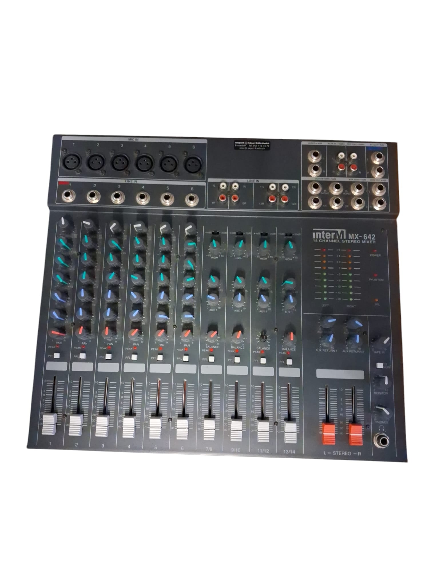 interM InterM MX-642 14 Kanal Mixer Mischpult (Gebraucht Artikel) Elektroniktrade Switzerland