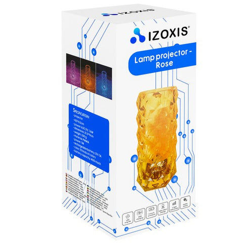 Izoxis LED Rose Kristall Projektor Lampe mit USB-C Elektroniktrade Switzerland
