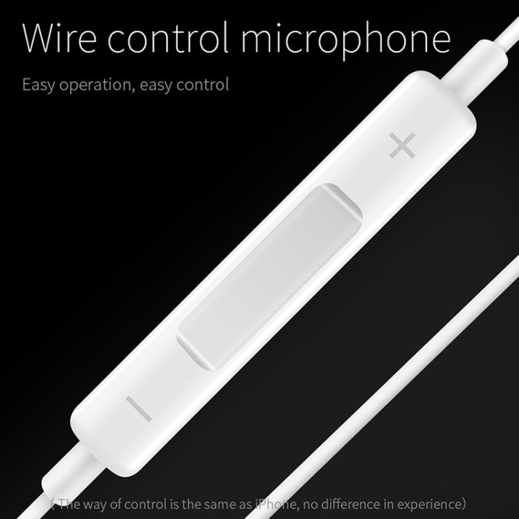 Joyroom 1,2 m 3,5 mm Stecker Kabelsteuerung In-Ear-Kopfhörer (weiß) Elektroniktrade Switzerland