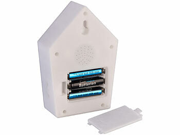 PEARL Vogelgesang-Box mit Bewegungssensor, 120 s Spielzeit, Teak-Holz-Optik