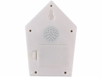 PEARL Vogelgesang-Box mit Bewegungssensor, 120 s Spielzeit, Teak-Holz-Optik