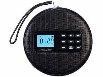 auvisio Tragbarer CD-Player mit Akku, Lautsprecher, Bluetooth, USB-Player, 5 W