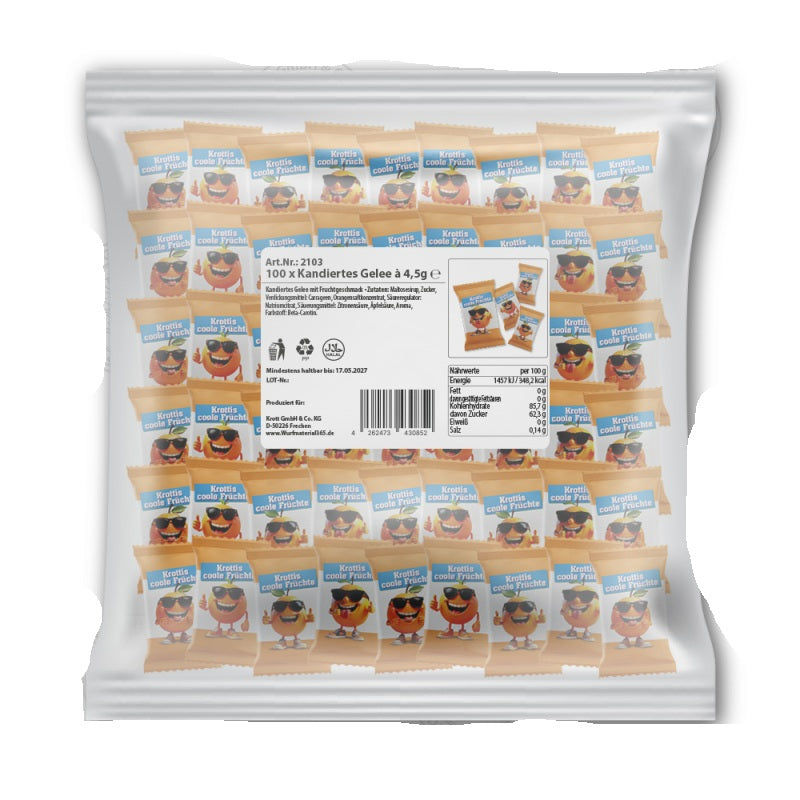 Krottis 100 x "Krottis Coole Früchte" je 4,5 g Elektroniktrade Switzerland