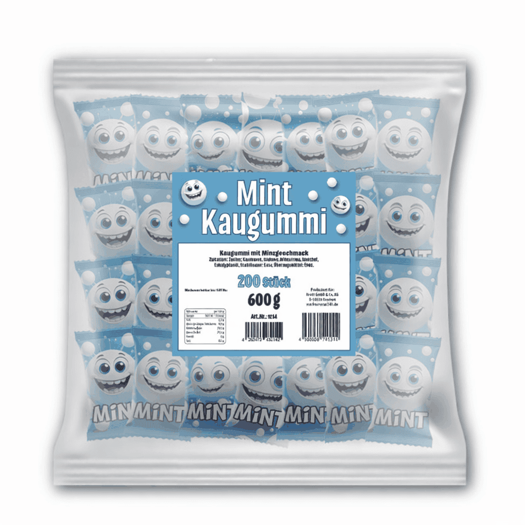 Krottis 200 x Kaugummi "Mint" 600g elektroniktrade Switzerland
