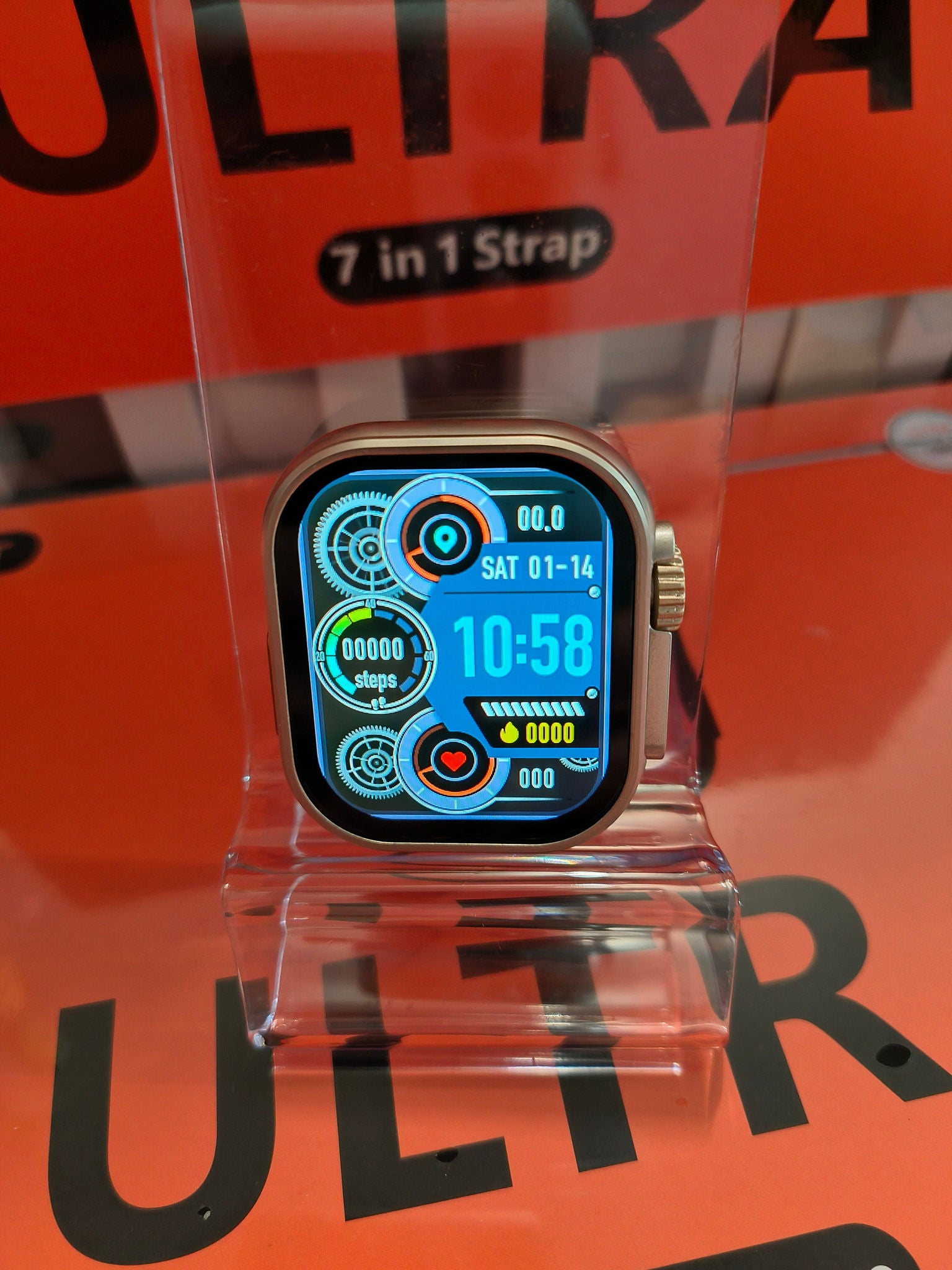 Laxasfit Smartwatch Ultra Geschenk Set 7 In 1 + Uhr & Wireless Ladegerät inkl. Bänder Elektroniktrade Switzerland