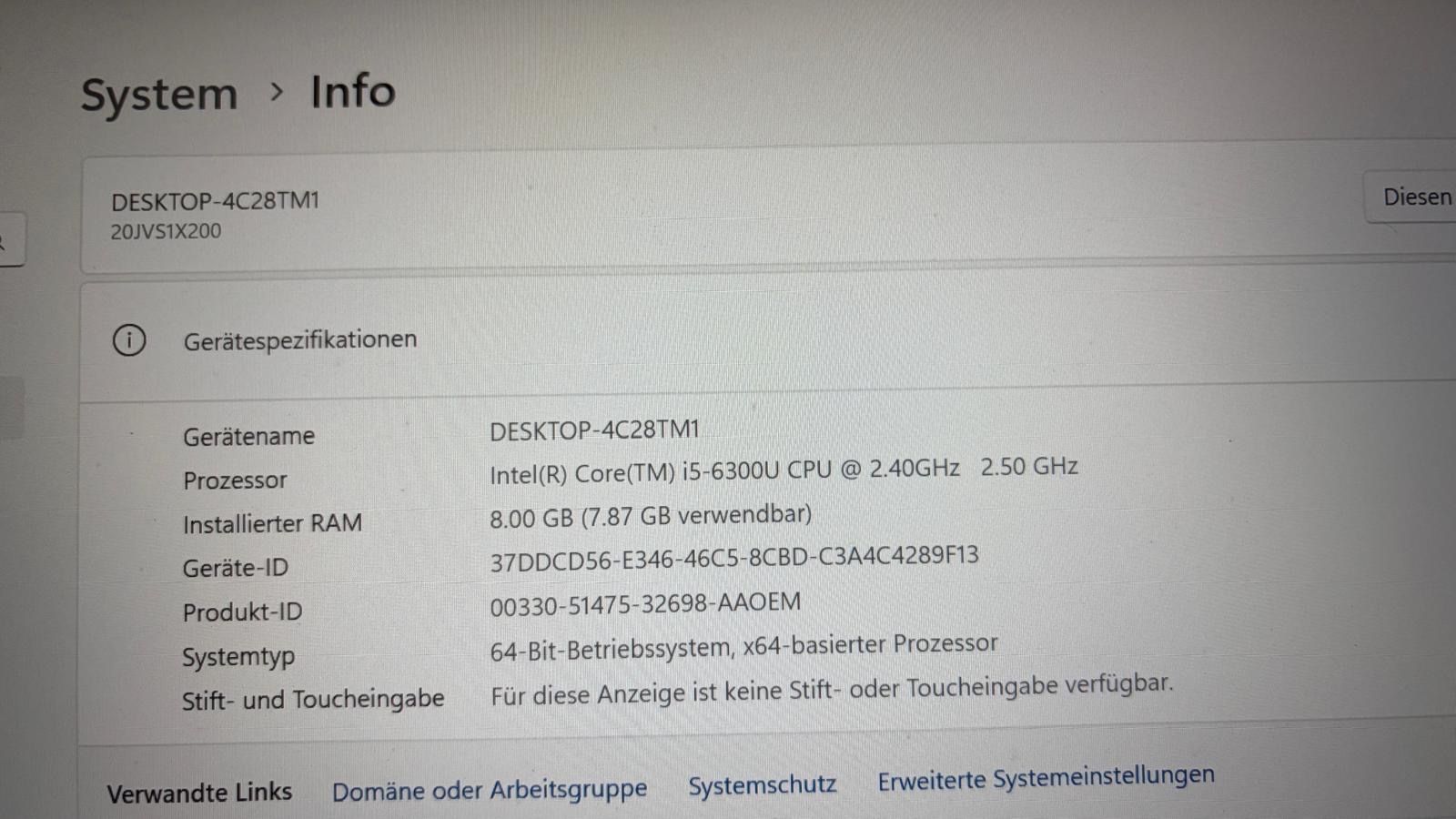 Lenovo ThinkPad L470 i5-6300U 2.40Ghz 240GB SSD/8GB Ram Win 11 Pro ( Gebraucht Artikel )