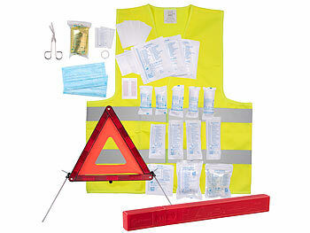 Lescars Lescars Kfz-Kombitasche mit Verbandkasten, Warndreieck & Warnweste, DIN 13164 Elektroniktrade Switzerland