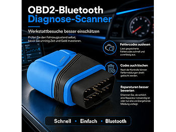 Lescars Lescars OBD2-Adapter mit KI-gestützter Fehlerdiagnose, App für iOS und Android elektroniktrade Switzerland