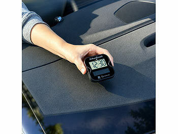 Lescars Lescars StVO Parkscheiben: 2er-Set Solar-Parkscheiben: mit ECE-Zulassung, Akku und 2 Displays elektroniktrade Switzerland