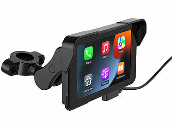 Lescars Motorrad-Navi-Display mit 5"/12 cm, CarPlay- & Android Auto-kompatibel Elektroniktrade Switzerland