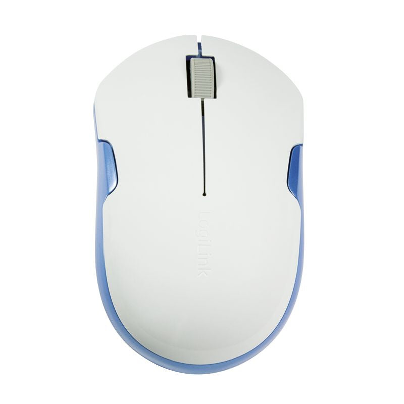 LogiLink LogiLink optische Funk Maus kabellos 2,4GHz 1200dpi Nano USB Empfänger Weiß Blau elektroniktrade Switzerland