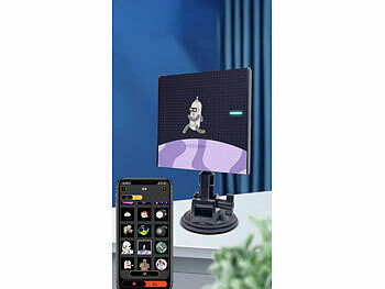 Luminea Digitales, programmierbares LED-Display, 32 x 32 LEDs, App, USB Elektroniktrade Switzerland