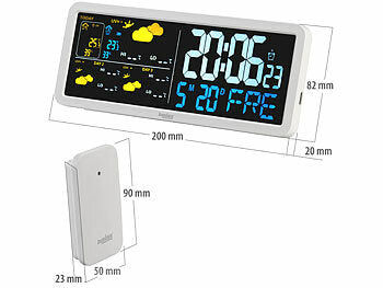 Luminea Home Control Luminea Home Control WLAN-Wetterstation mit Außensensor, Wettertrend, UV-Index, Uhr, App elektroniktrade Switzerland