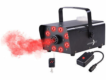 Lunartec Lunartec Nebelmaschine mit 8 RGB-LEDs, 300-ml-Tank, Fernbedienung, 700 Watt elektroniktrade Switzerland
