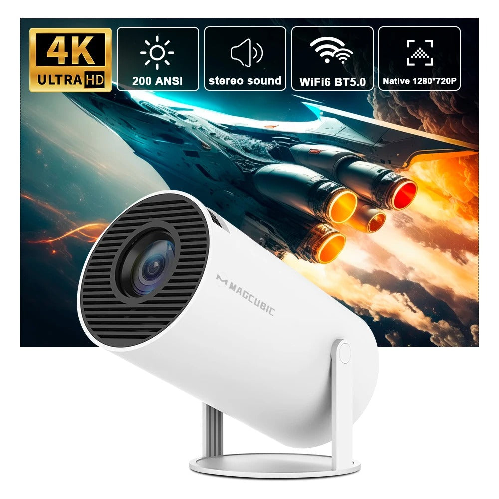 Android 11 Led Projektor Beamer 1280*720p 4k Wifi6/BT 5.0 200 Ansi Lumen