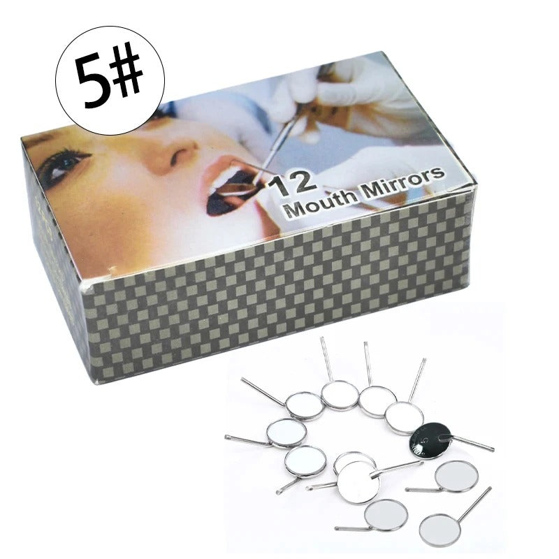 Zahnärztlicher Mundspiegel mit Reflektor für die Mundpflege, Ersatzkopf, Größe 5