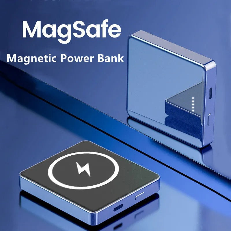 Magnetic Wireless Powerbank 10.000mAh, Blau für iPhones