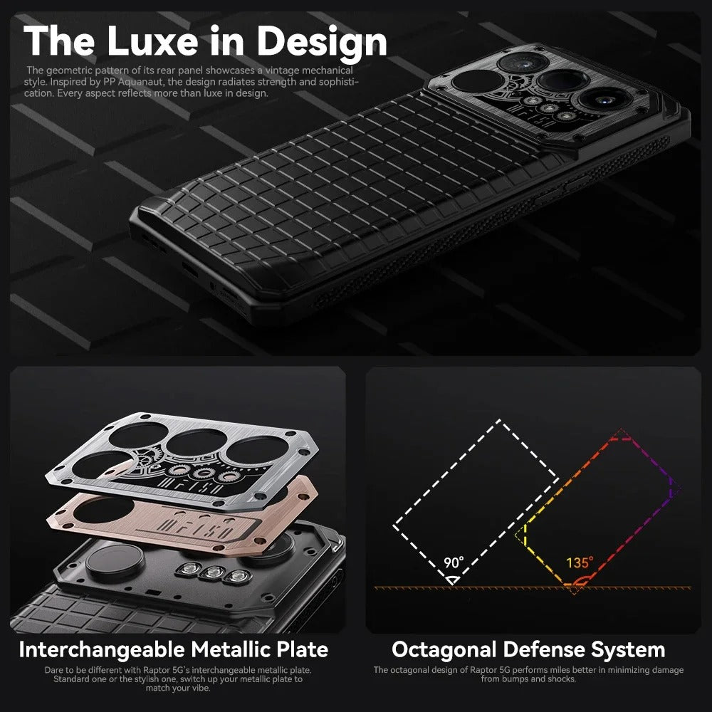 IIIF150 Raptor 5G Android 14 16 GB + 512 GB 6,78 Zoll 120 Hz AMOLED-Display 10000 mAh 50 MP