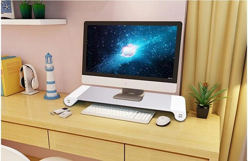 Aluminium-Desktop-Monitor Stand Bar mit 4 x USB 2.0 Anschlüsse ( Gebraucht Artikel )