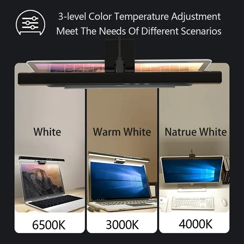 LED-Bildschirmleuchte 50 cm – dimmbare USB-Schreibtischlampe für Monitor & PC