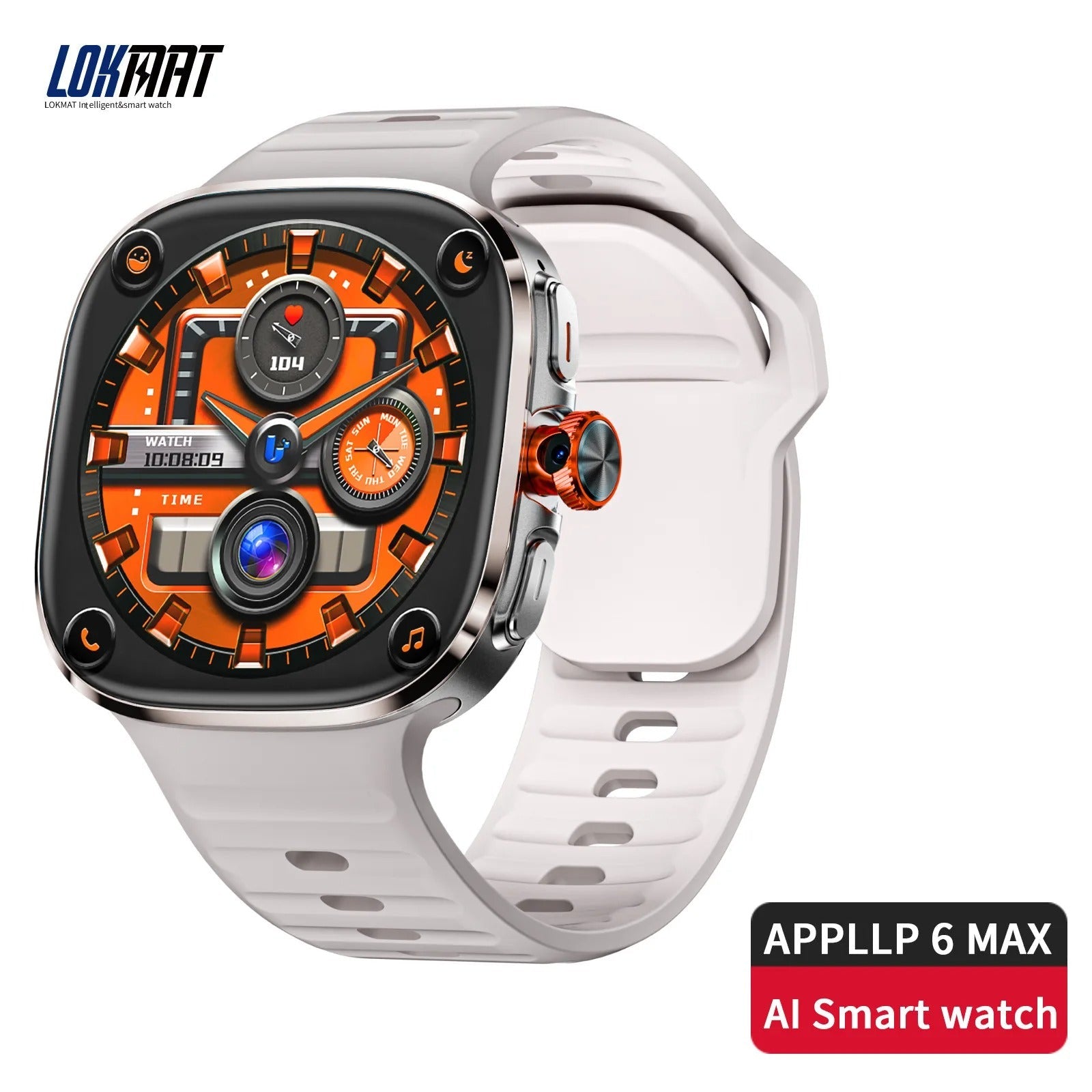 APPLLP 6 Max Android Smartwatch 4G AMOLED Display und Rotierende Kamera