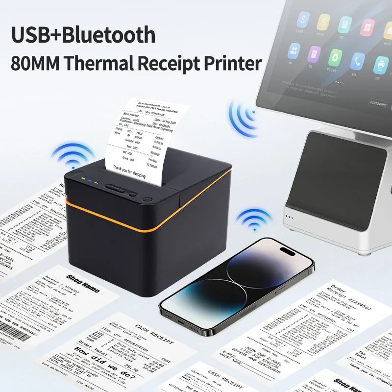 Thermal Receipt Printer 58E mit USB/ Bluetooth inkl. 2 Rollen & USB Kabel