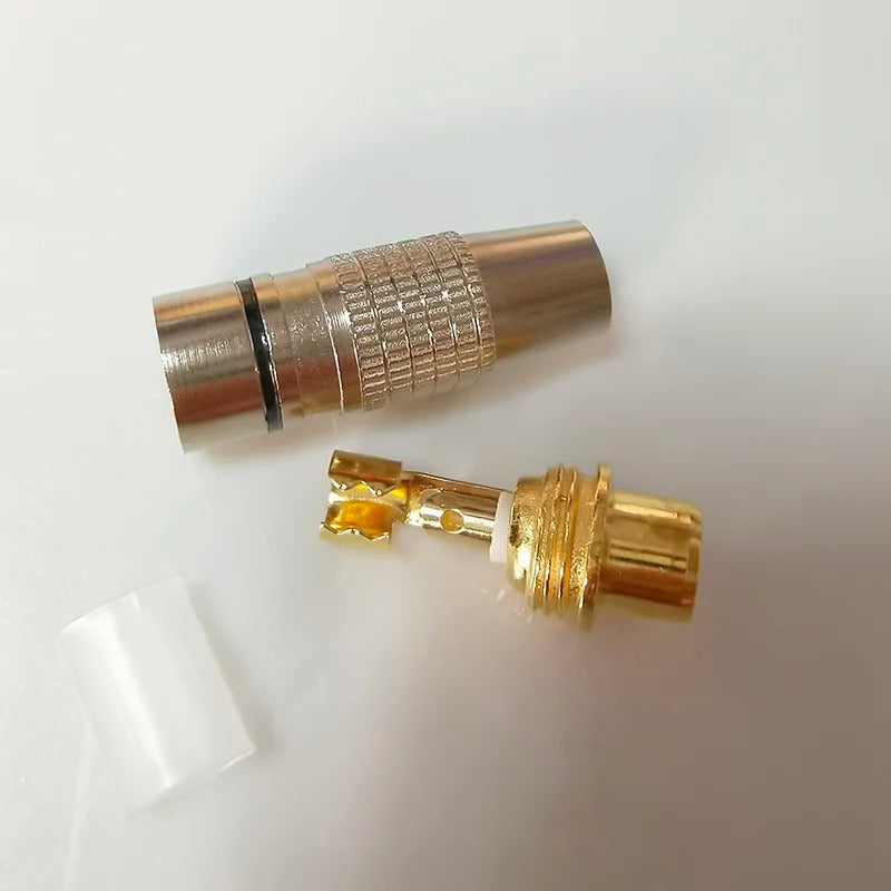 Chinch Stecker Vergoldet - Zum verlöten 2 Stk/ 1 Paar Stecker oder Kupplung