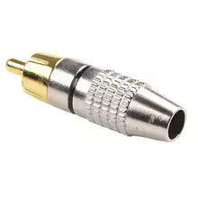 Chinch Stecker Vergoldet - Zum verlöten 2 Stk/ 1 Paar Stecker oder Kupplung
