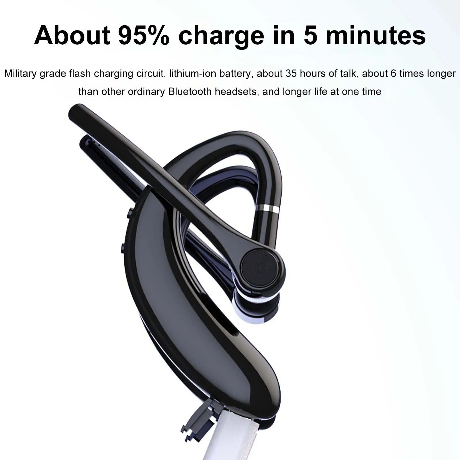 Ein Ohr Stereo Headset mit Mikrofon Arm in Blau PDS6000