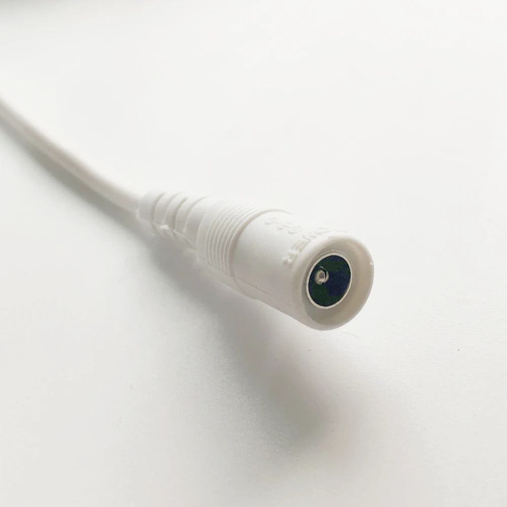 Strom Verlängerungskabel für Überwachungskameras 5,5mm x 2,1mm Weiß