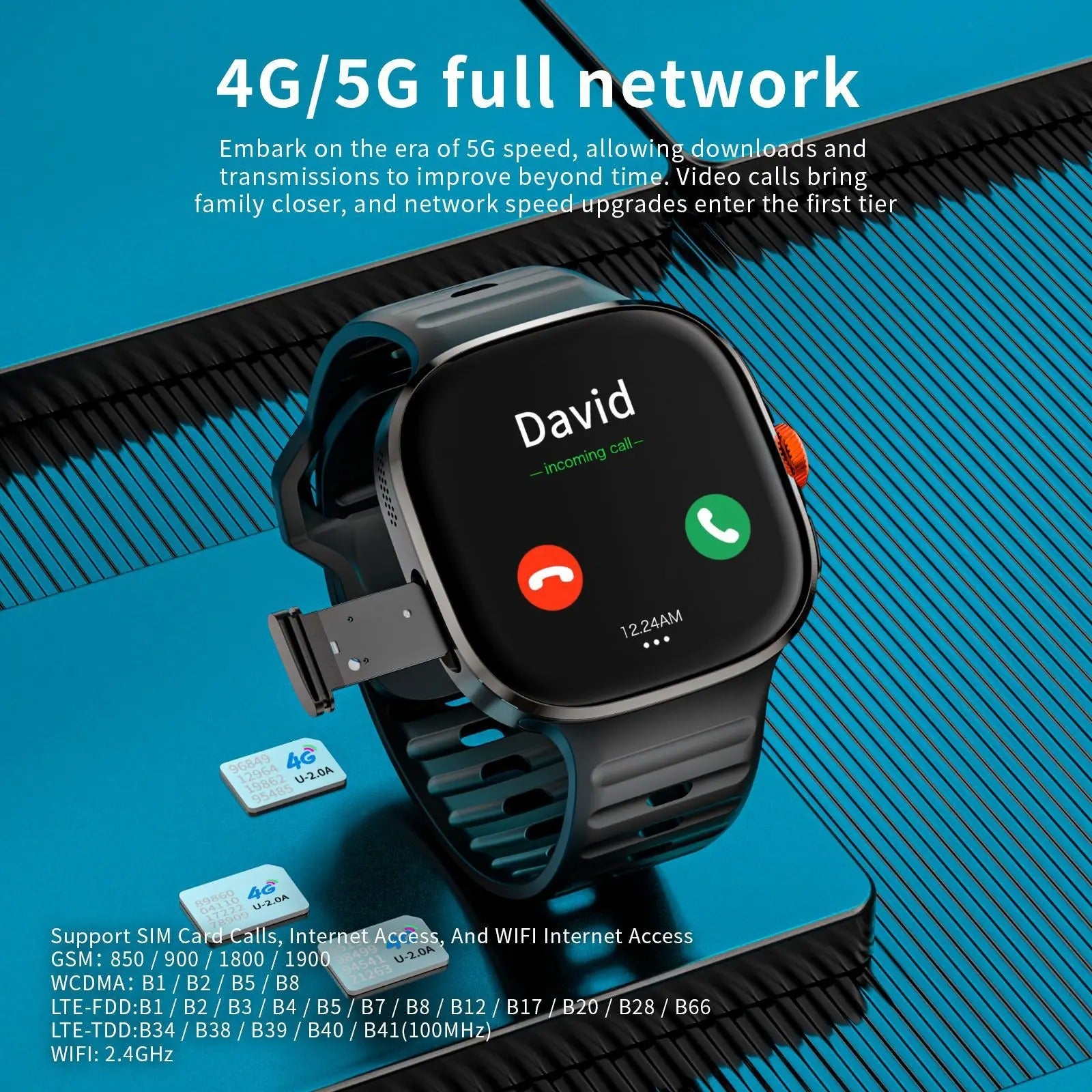 APPLLP 6 Max Android Smartwatch 4G AMOLED Display und Rotierende Kamera
