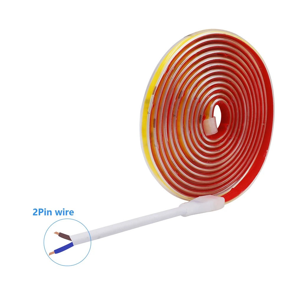 220V COB LED Streifen mit Losem Kabel - Warm Weiss 3m ohne Stecker