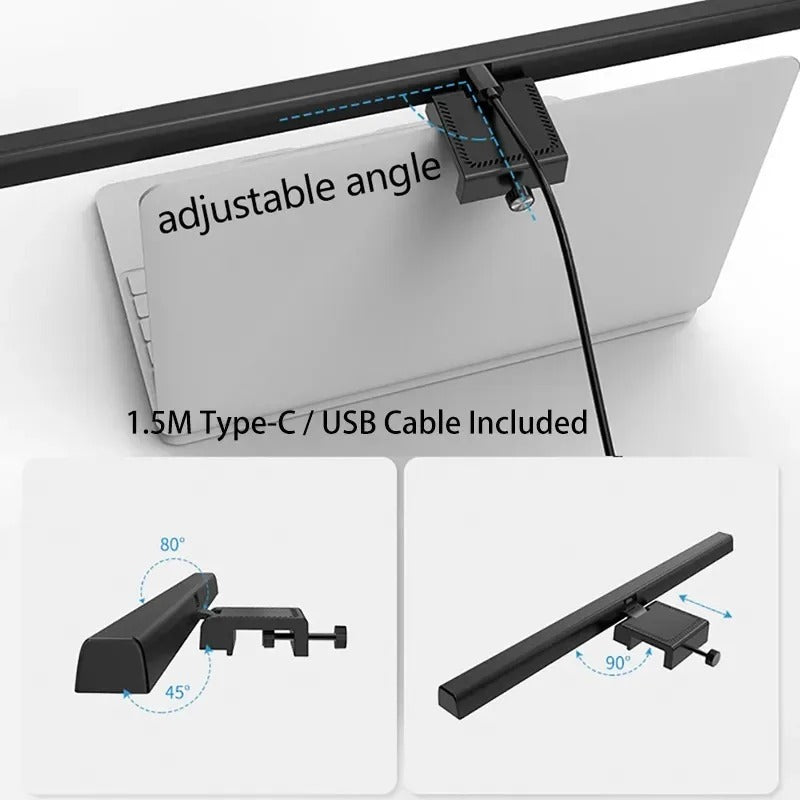 LED-Bildschirmleuchte 50 cm – dimmbare USB-Schreibtischlampe für Monitor & PC