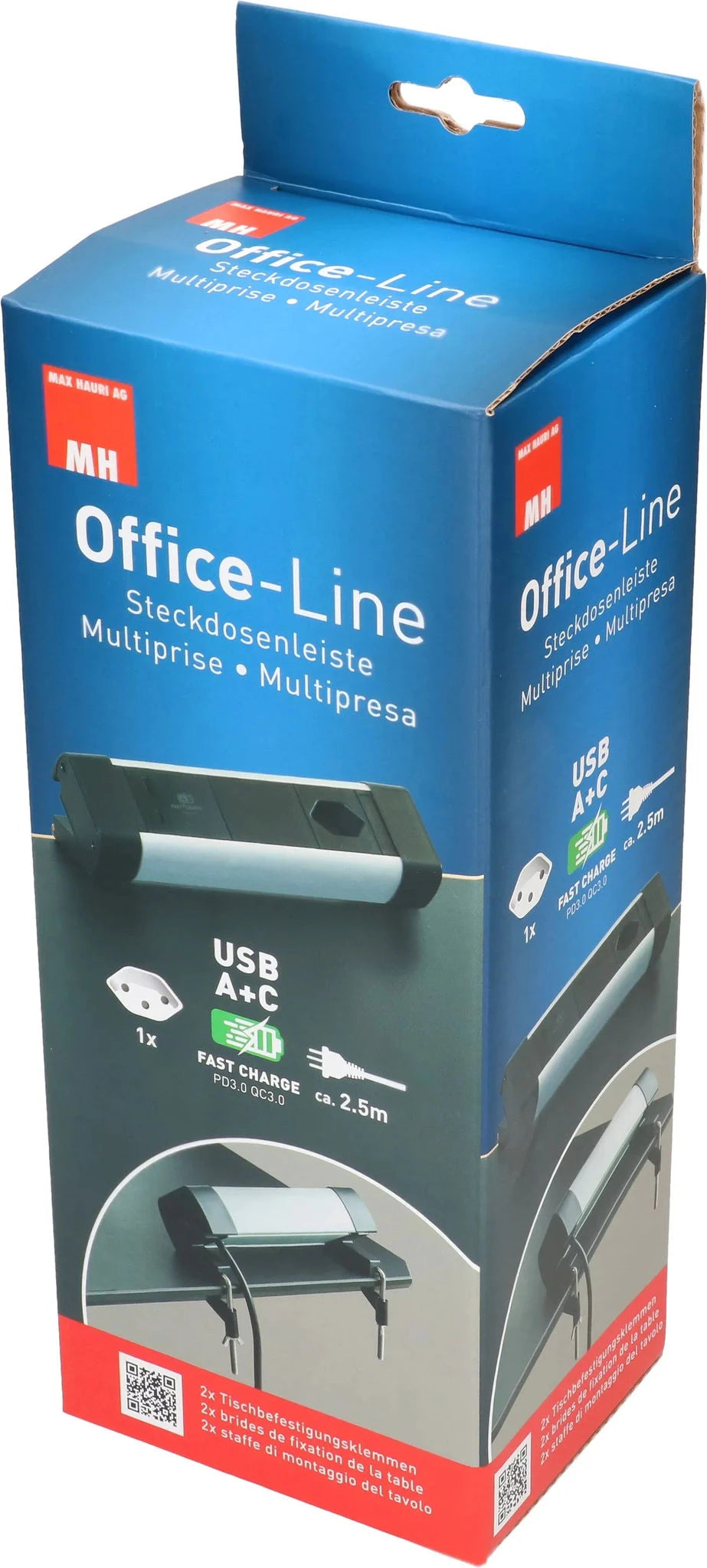 MAX HAURI AG Steckdosenleiste Office Line 1x Typ 13 1x USB A 1x USB C, PD+QC Elektroniktrade Switzerland