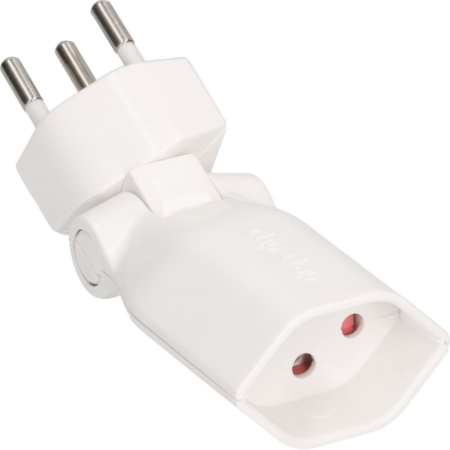 MAX HAURI PLUG Abzweigstecker clip-clap 1x Typ 13 3-polig weiss BS Elektroniktrade Switzerland
