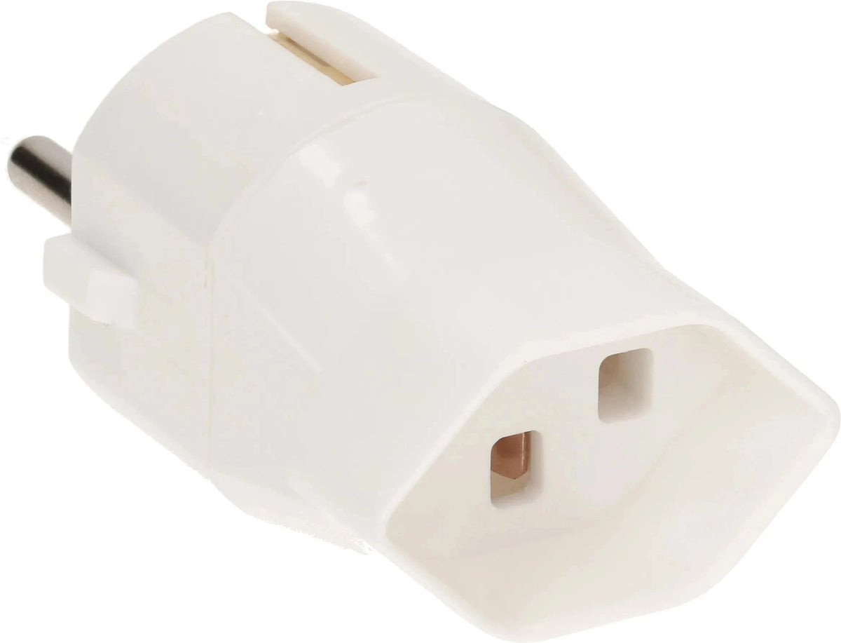 MAX HAURI PLUG Reiseadapter Schuko-Typ 23 3-polig schwarz / weiss elektroniktrade Switzerland