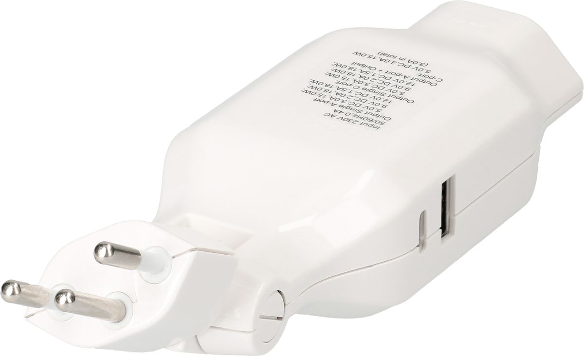 MAX HAURI SPLIT Abzweigstecker clip-clap 1x Typ 13 USB Fast Charge weiss Elektroniktrade Switzerland