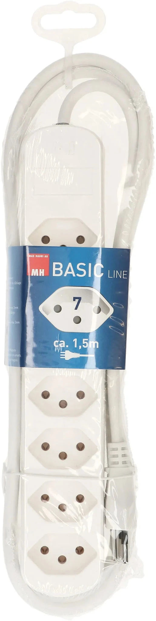 MAX HAURI SPLIT Steckdosenleiste Basic Line 7x Typ 13 weiss 1.5m Elektroniktrade Switzerland
