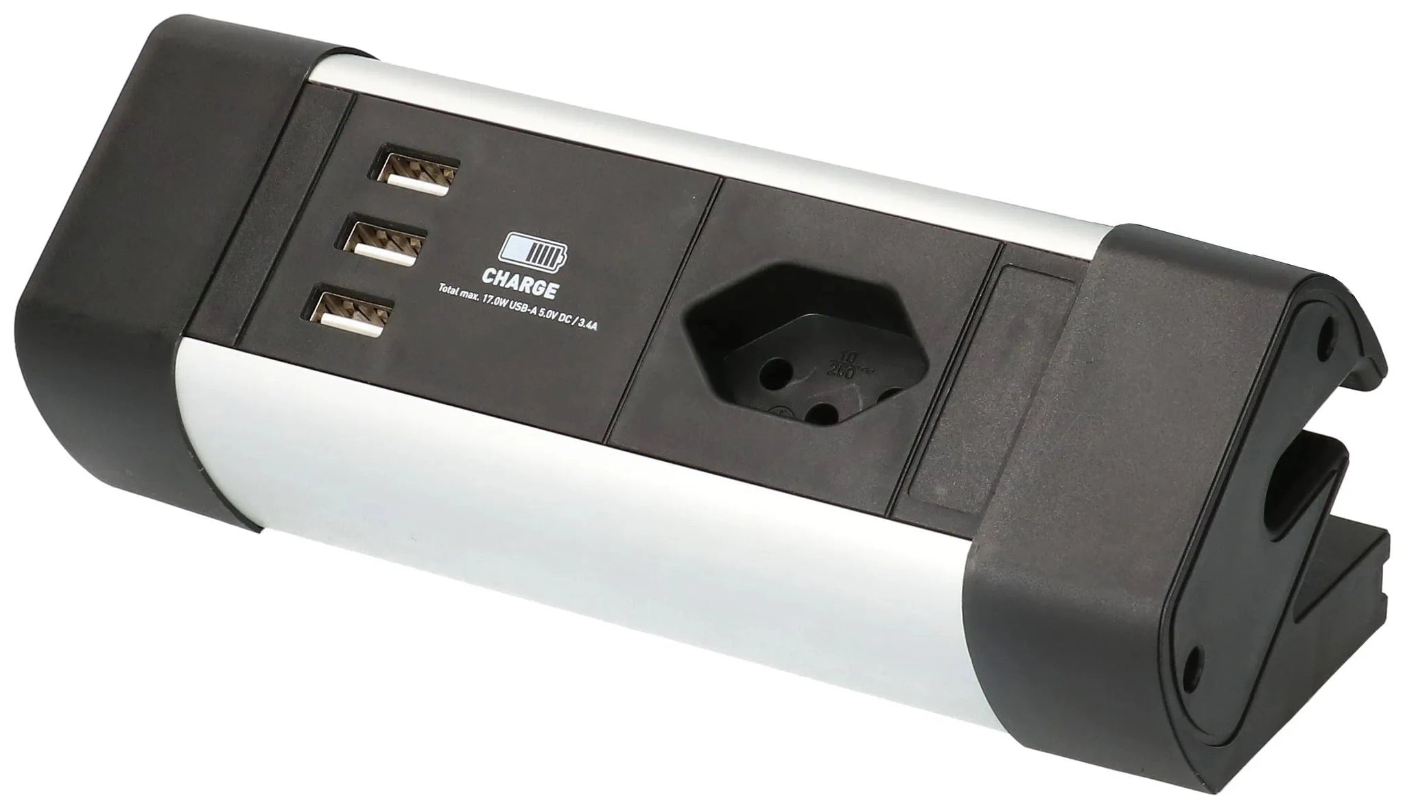 MAX HAURI SPLIT Steckdosenleiste Office Line 1x Typ 13 3x USB Typ A 5V/3.4A Elektroniktrade Switzerland