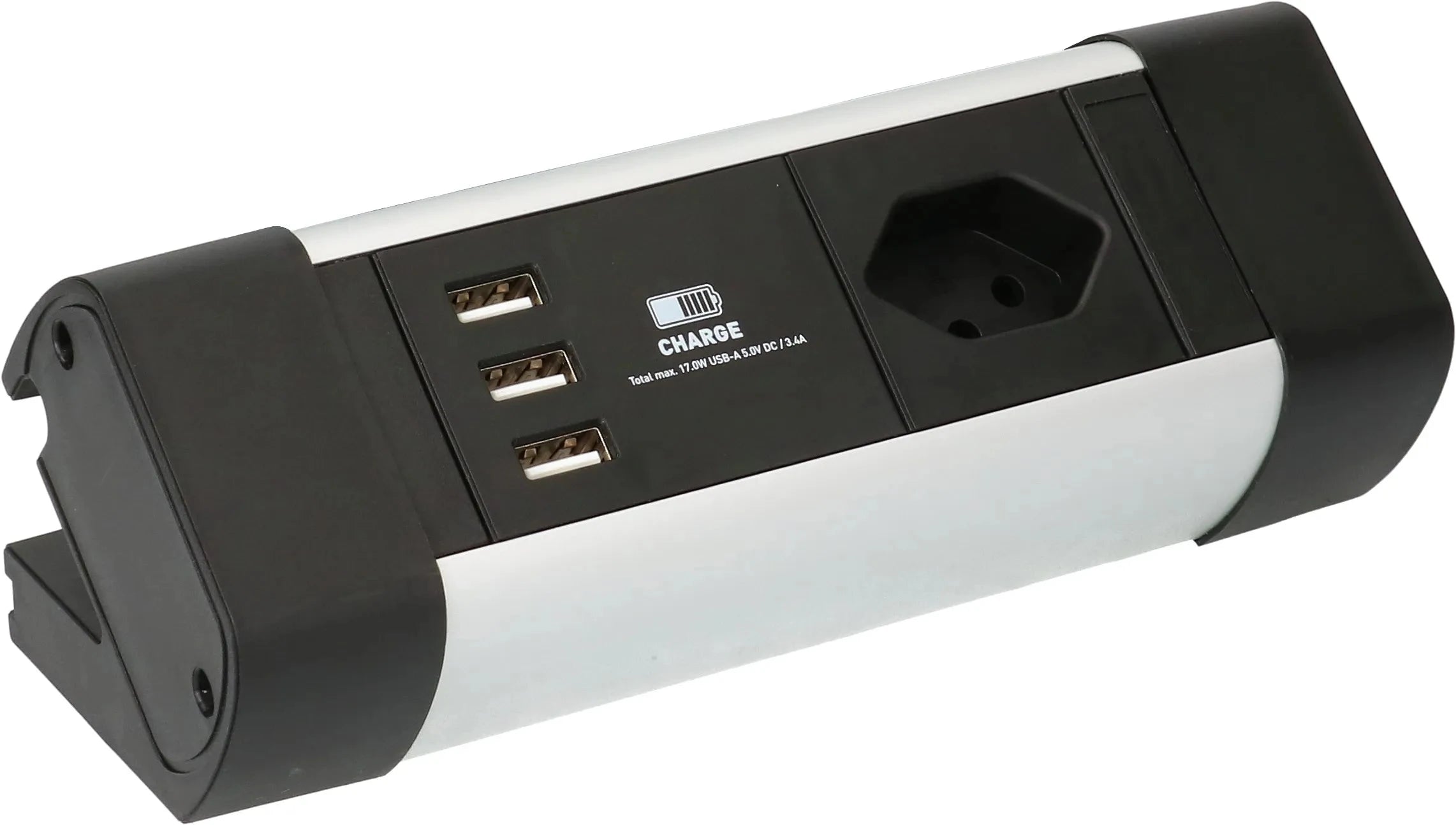 MAX HAURI SPLIT Steckdosenleiste Office Line 1x Typ 13 3x USB Typ A 5V/3.4A Elektroniktrade Switzerland