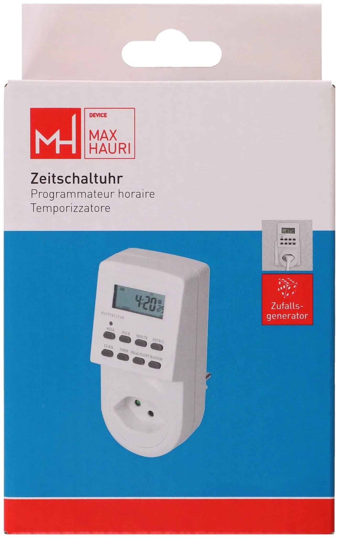 MAXHAURI Zeitschaltuhr digital Zufallsgenerator Elektroniktrade Switzerland