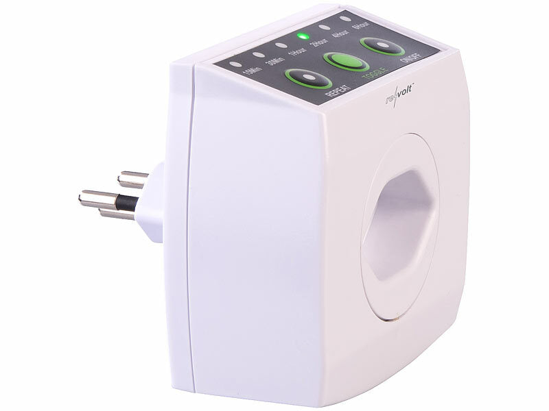 Countdown-Timer für Steckdose Typ J, 15 Min. bis 6 Std., 2.300 W