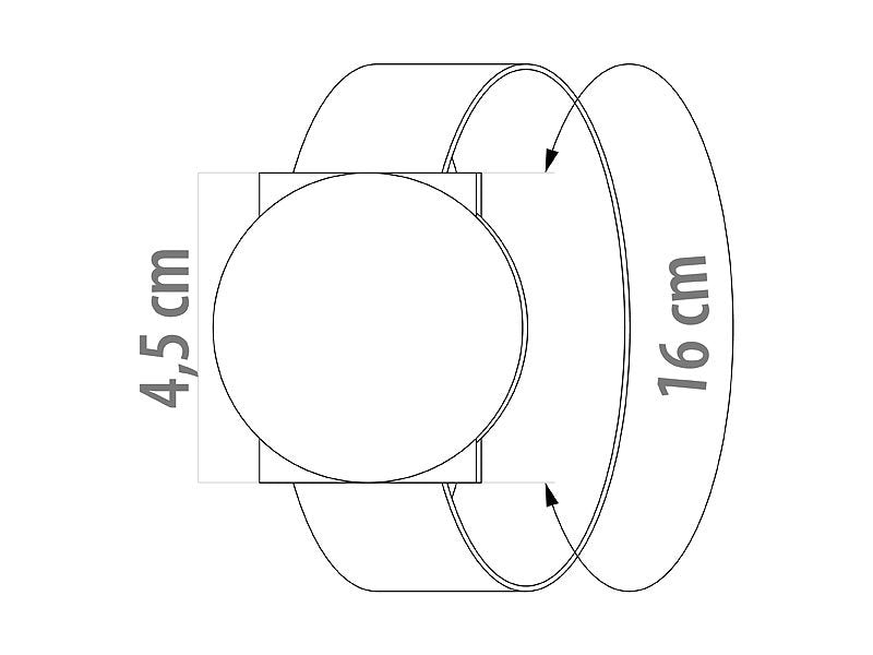 Sprechende Seniorenuhr mit Funk und Solar, versilbert