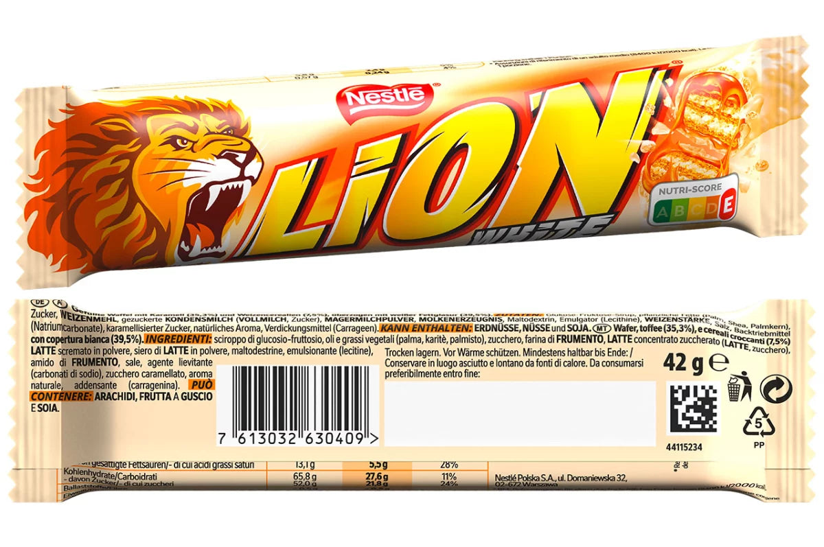 Nestle Lion Weiss / Braun Schokoriegel 1x42g