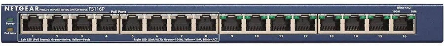 Netgear Netgear 16-Port Fast Ethernet Switch 10/100 Mbps FS116 ( Originalverpackt) elektroniktrade Switzerland