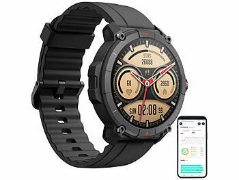 newgen medicals GPS-Fitness-Uhr mit Full-Touch-Glas-Display, Freisprechen, SpO2 Elektroniktrade Switzerland