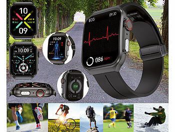 newgen medicals Smarte Fitness-Uhr mit EKG-, Blutdruck- und Körpertemperatur-Anzeige Elektroniktrade Switzerland
